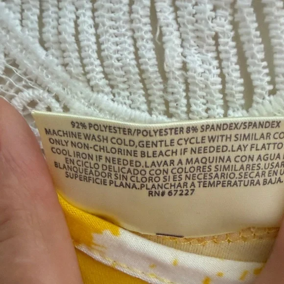 Yellow Floral Lace-Trim Dress - Picture 4 of 6